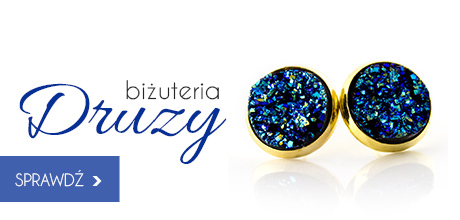 Kolczyki wkrętki druzy żywica