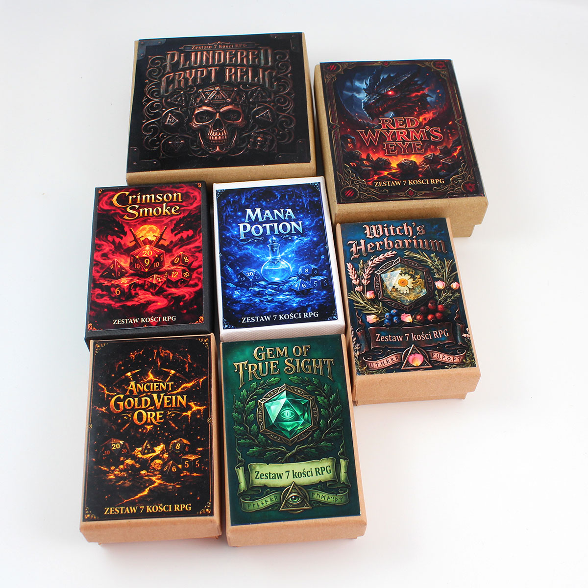 Zestaw ciężkich metaloZestaw ciężkich metalowych kości RPG Plundered Crypt Relic oksydowana miedź czaszkiwych kości RPG Plundered Crypt Relic oksydowana miedź czaszki