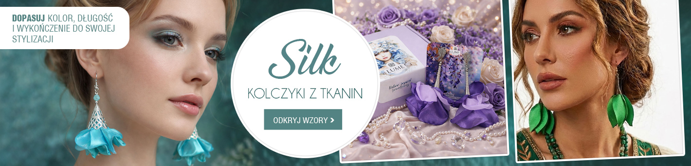 Kolczyki z tkanin Silk