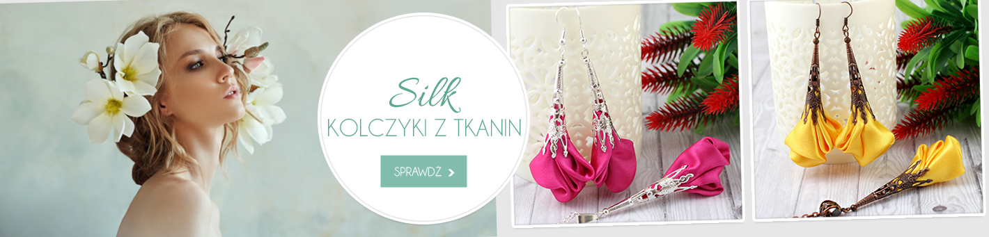 Kolczyki z tkanin Silk