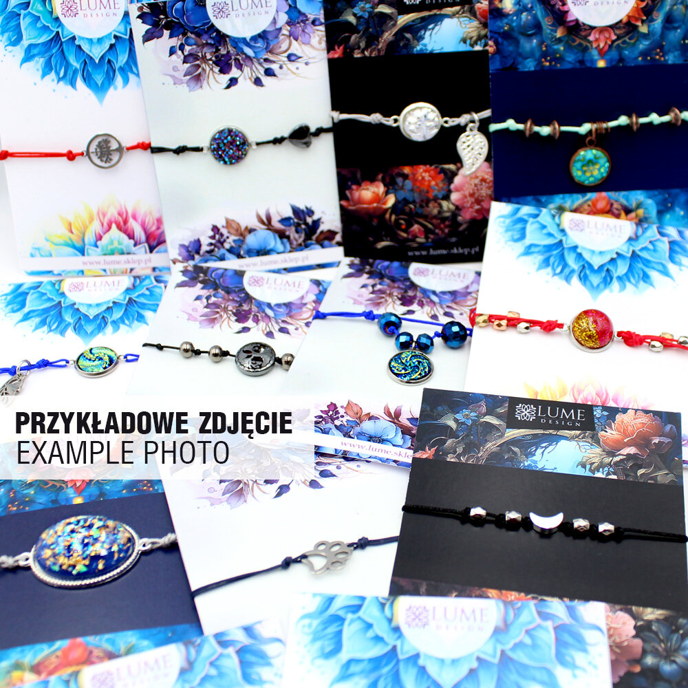 Bransoletka regulowana sznurek cyjan Bransoletka regulowana sznurek cyjan