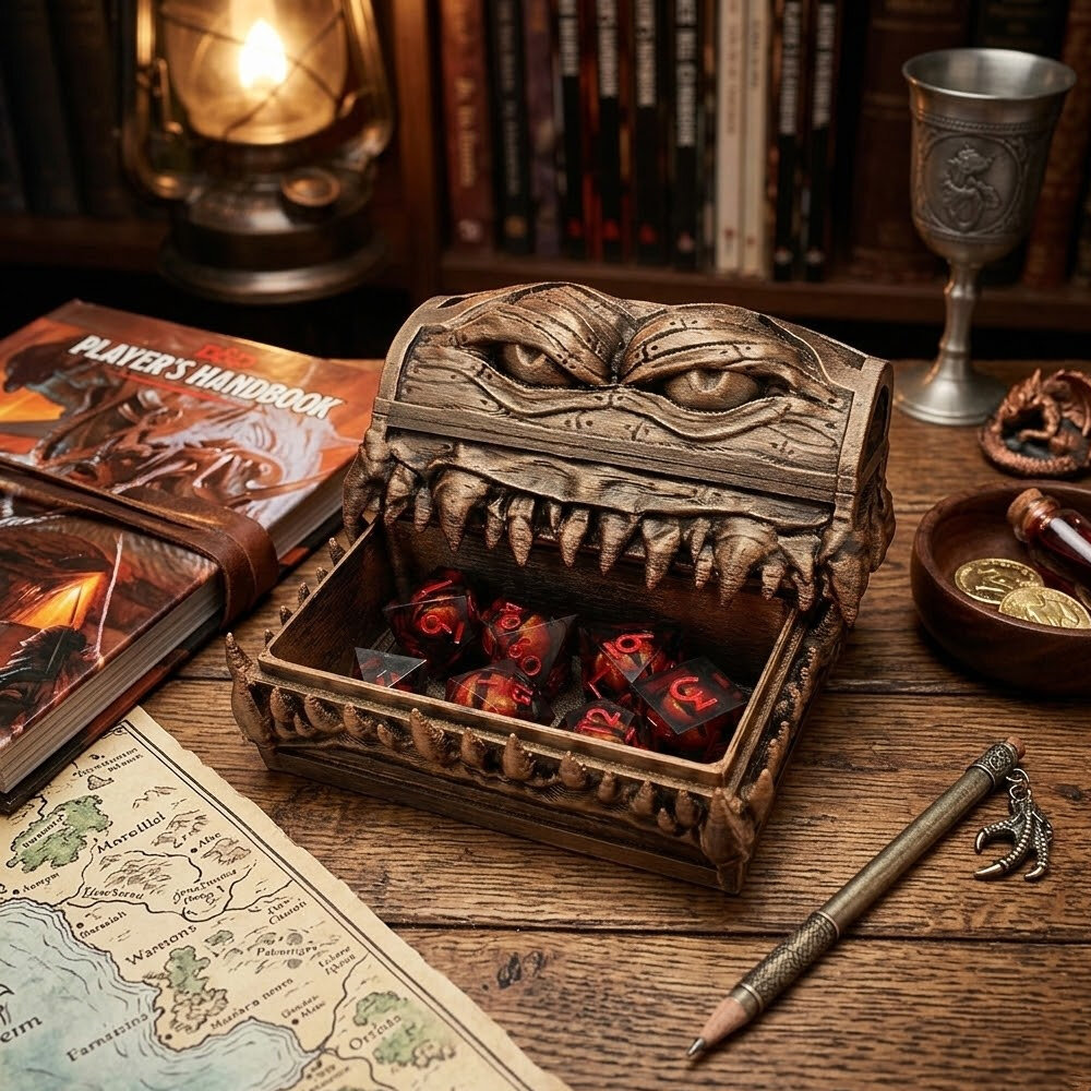 Zestaw kości RPG Red Wyrm's Eye Liquid Core z ruchomym czerwonym okiem smoka