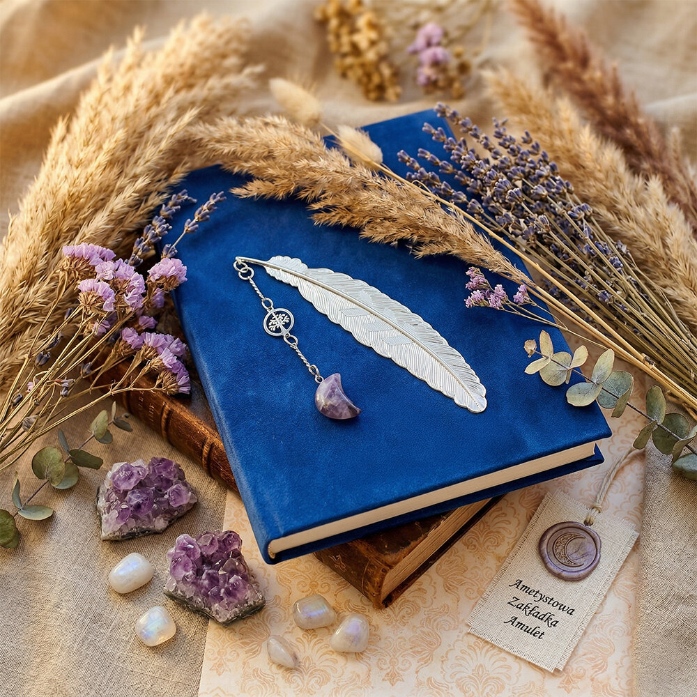 Zakładka do książki cienka delikatna Ametyst Drzewo Życia