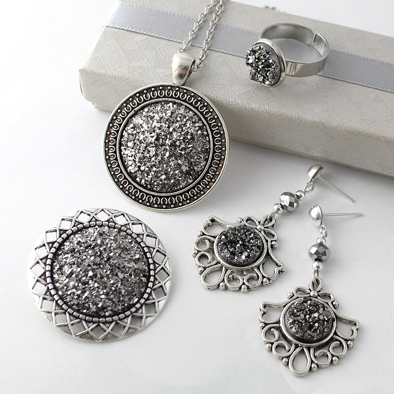 Wisiorek Druzy Meteorite Wisiorek Druzy Meteorite