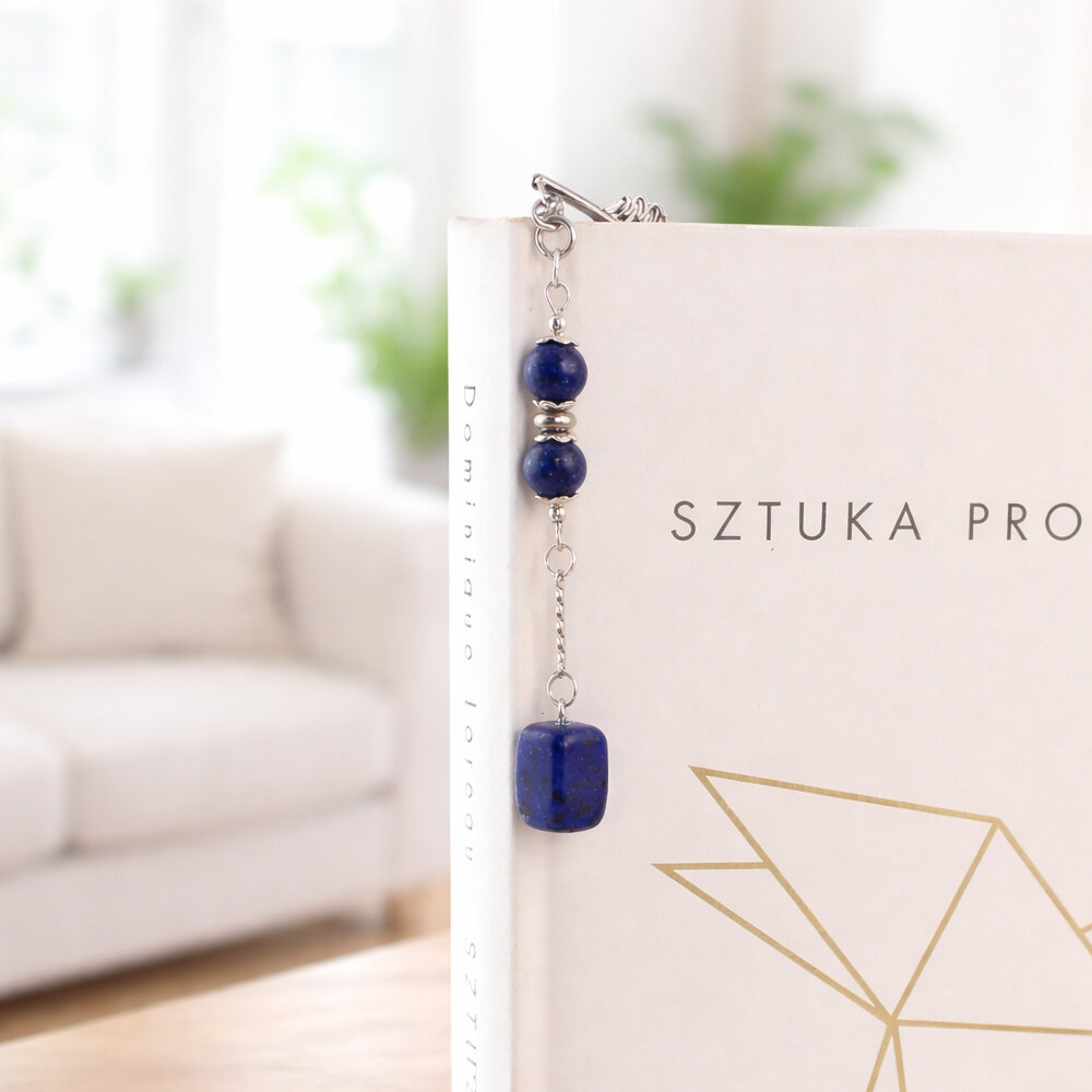 Zakładka do książki cienka delikatna Lapis Lazuli Mądrość
