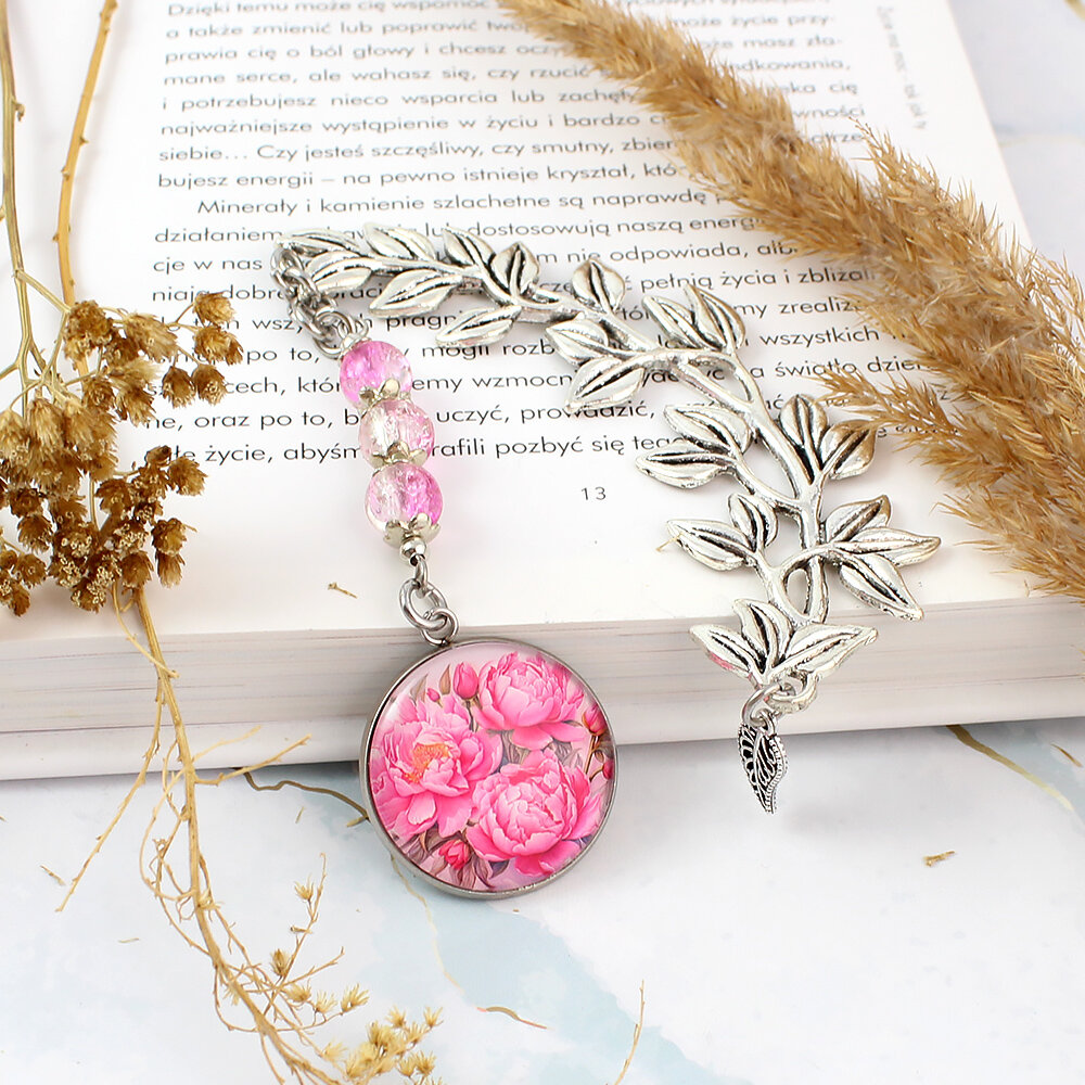 Zakładka do książki z piwoniami