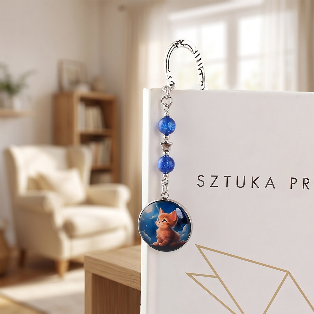 Zakładka do książki Kotek Noc Prezent dla Kociary Przyjaciółki