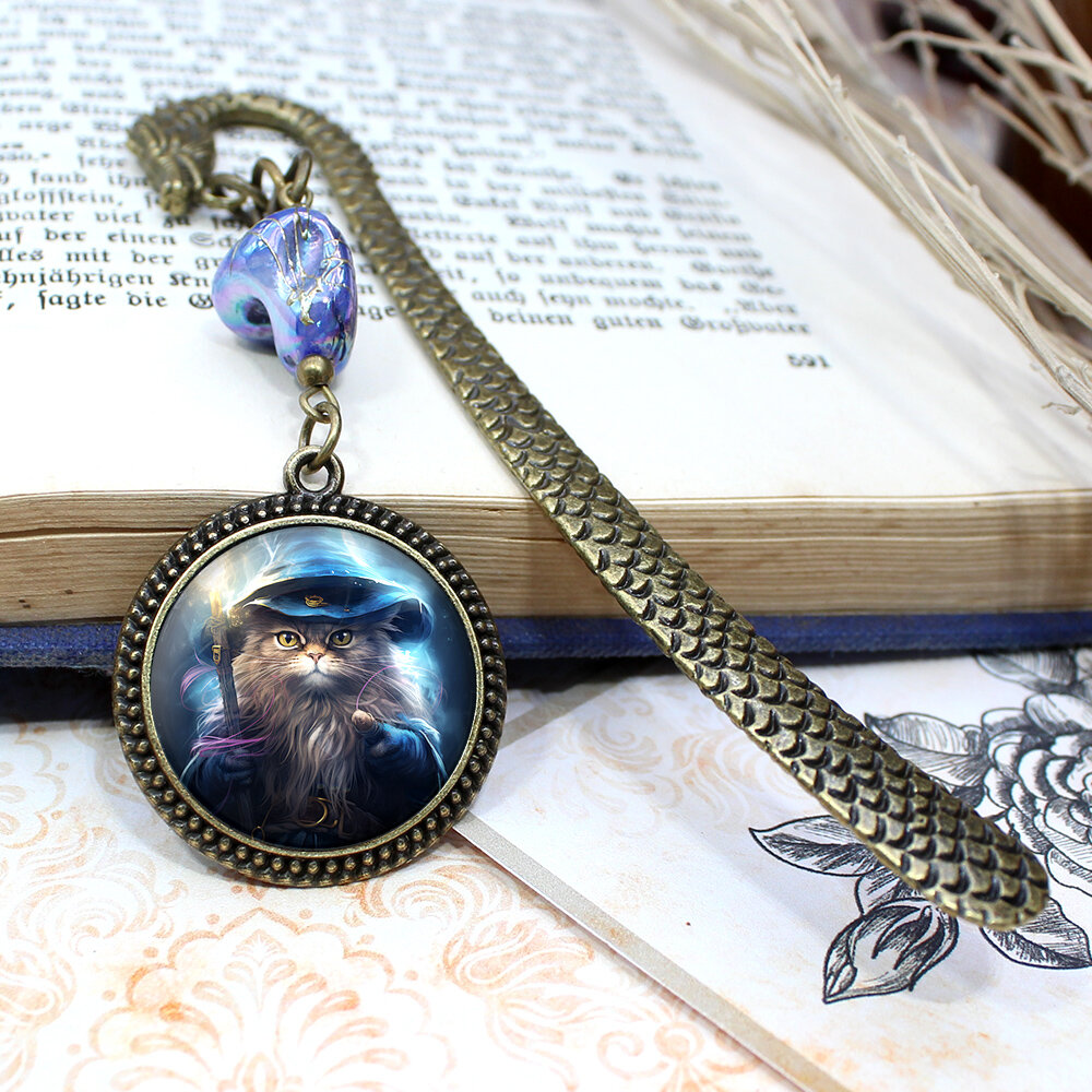 Zakładka do książki bookmark kot kotek mag czarodziej magik dnd rpg smok vintage Zakładka do książki bookmark kot kotek mag czarodziej magik dnd rpg smok vintage