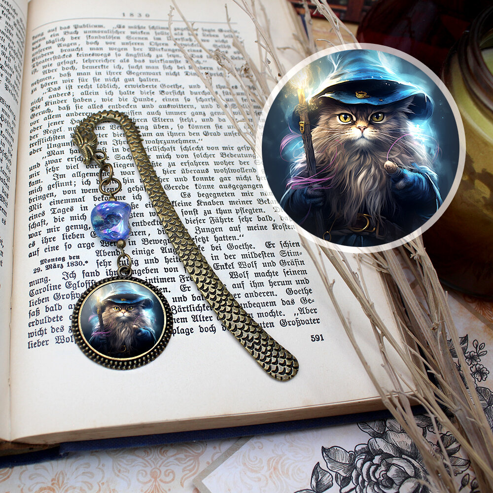 Zakładka do książki bookmark kot kotek mag czarodziej magik dnd rpg smok vintage Zakładka do książki bookmark kot kotek mag czarodziej magik dnd rpg smok vintage