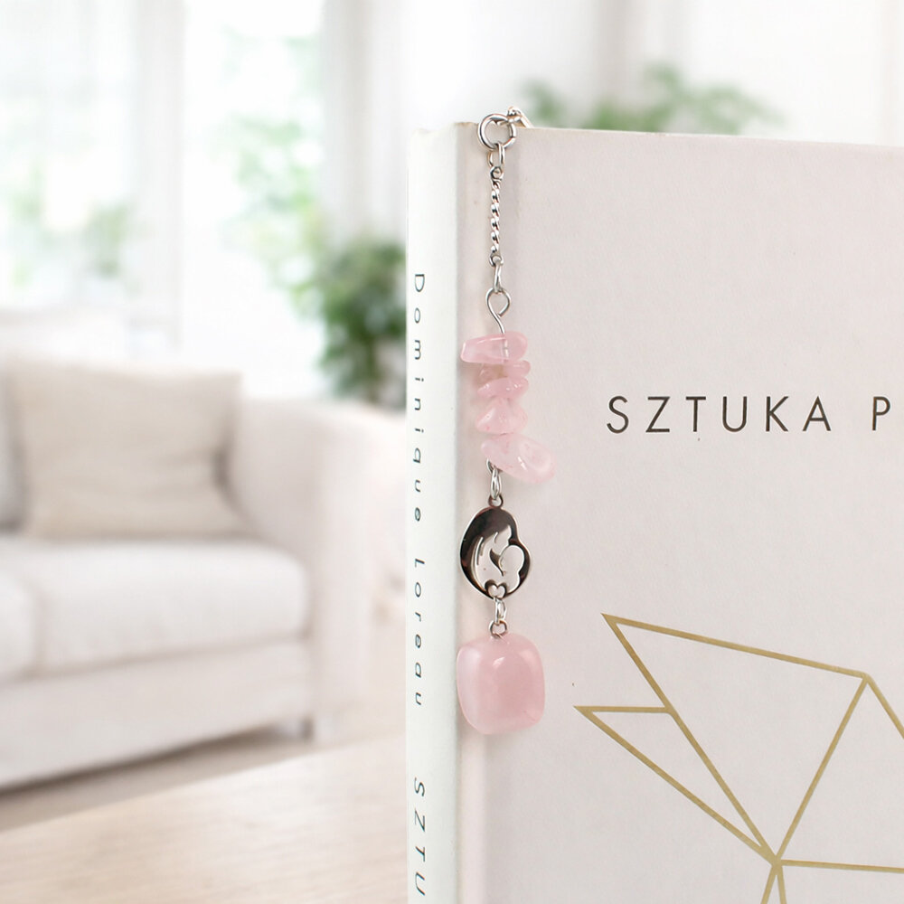 Zakładka do książki dla mamy Kwarc Różowy Prezent Zakładka do książki dla mamy Kwarc Różowy Prezent