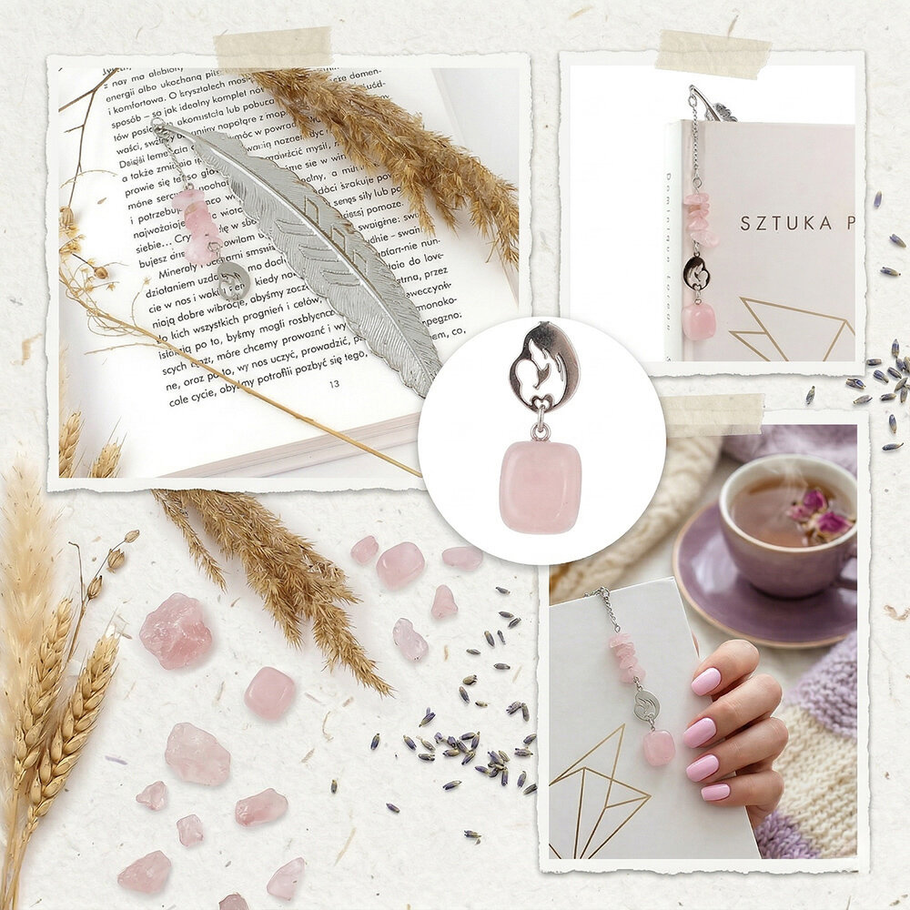 Zakładka do książki dla mamy Kwarc Różowy Prezent Zakładka do książki dla mamy Kwarc Różowy Prezent