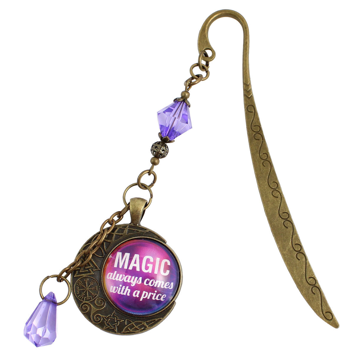 Zakładka magiczna fioletowa cytat fantasy prezent dla czytelnika handmade Zakładka magiczna fioletowa cytat fantasy prezent dla czytelnika handmade