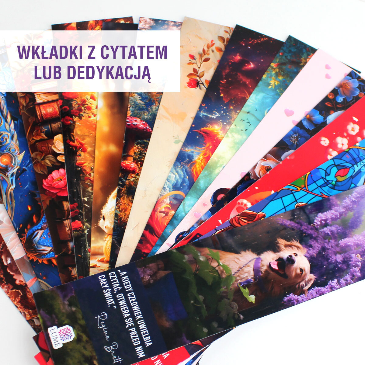 Zakładka magiczna fioletowa cytat fantasy prezent dla czytelnika handmade Zakładka magiczna fioletowa cytat fantasy prezent dla czytelnika handmade