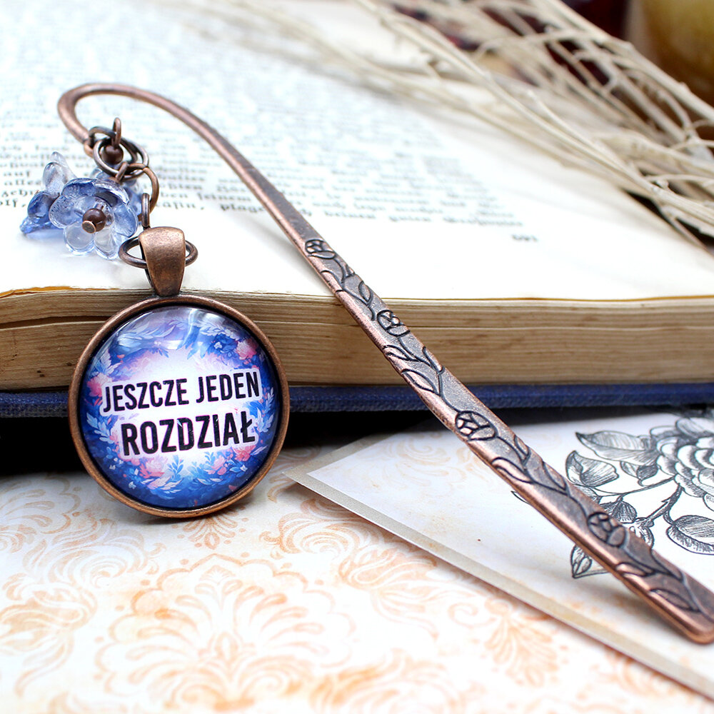 Zakładka do książki jeszcze jeden rozdział vintage miedziana Zakładka do książki jeszcze jeden rozdział vintage miedziana