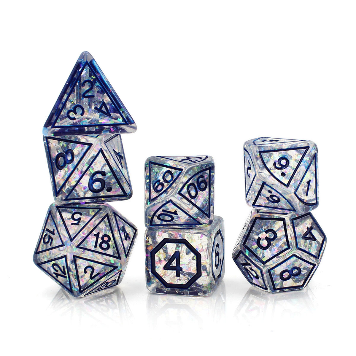 Kości RPG witrażowe – zestaw kości wielościennych do DnD