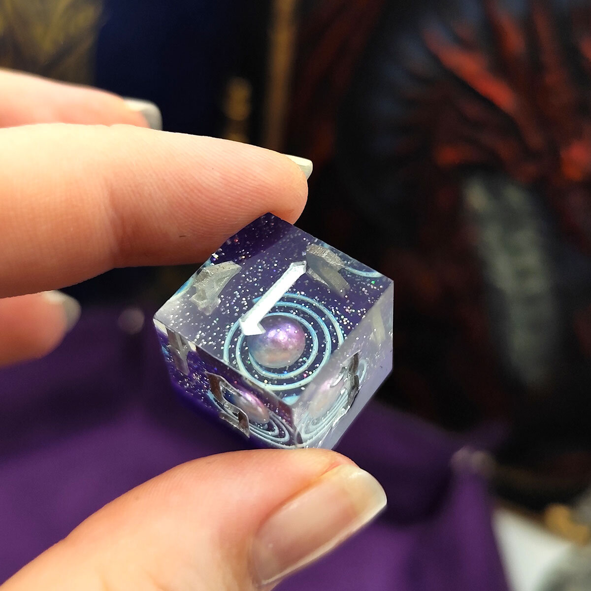 Zestaw kości wielościennych RPG planety Dice Galaxy ostre DnD