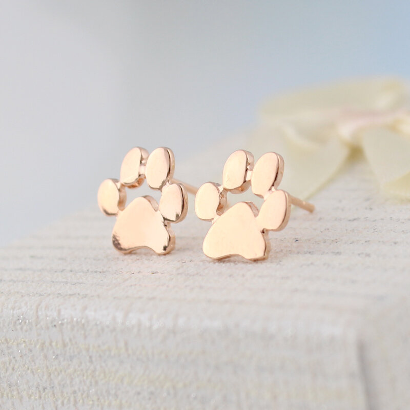 Złote kolczyki wkrętki - łapki - Rose Gold Złote kolczyki wkrętki - łapki - Rose Gold