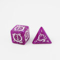 Zestaw fioletowych kości wielościennych Dragon's Amethyst ze smoczym motywem. Zestaw fioletowych kości wielościennych Dragon's Amethyst ze smoczym motywem.