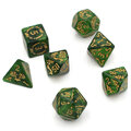 Zestaw kości RPG Dragon's Jade zielone ze smokami Zestaw kości RPG Dragon's Jade zielone ze smokami