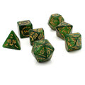Zestaw kości RPG Dragon's Jade zielone ze smokami Zestaw kości RPG Dragon's Jade zielone ze smokami