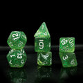 Zestaw kości RPG Emerald Dust zielone z brokatem