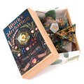 Zestaw kości RPG Witch's Herbarium z przezroczystej żywicy z suszonymi kwiatami