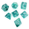 Zestaw kości RPG Oceanic Shimmer turkusowe z brokatem