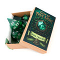 Zestaw zielonych kości RPG Gem of True Sight o nietypowych kryształowych kształtach Liquid Core