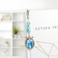 Zakładka do książki z Matką Bożą i niebieskimi koralikami – Lume Design