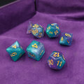 Zestaw kości wielościennych RPG pastelowe pyłek zaokrąglone DnD