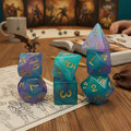 Zestaw kości wielościennych RPG pastelowe pyłek zaokrąglone DnD