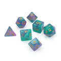 Zestaw kości wielościennych RPG pastelowe pyłek zaokrąglone DnD
