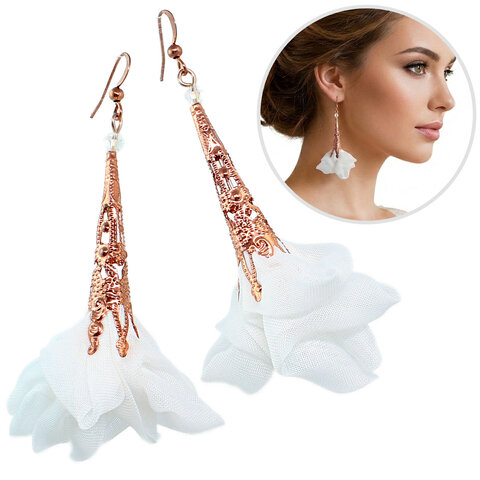 Unikatowe kolczyki kwiaty Lume Design multikolor tęczowe złote stal Unikatowe kolczyki kwiaty Lume Design multikolor tęczowe złote stal