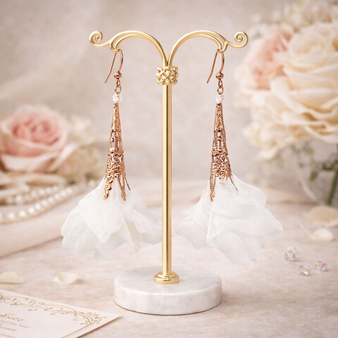 Unikatowe kolczyki kwiaty Lume Design multikolor tęczowe złote stal Unikatowe kolczyki kwiaty Lume Design multikolor tęczowe złote stal