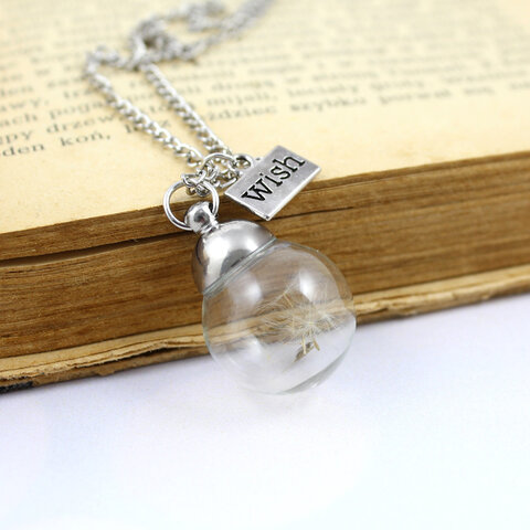 Dmuchawiec w szkle - naszyjnik Dmuchawiec w szkle - naszyjnik