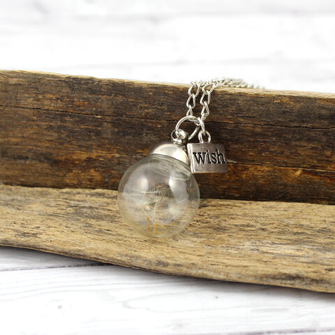 Dmuchawiec w szkle - naszyjnik Dmuchawiec w szkle - naszyjnik