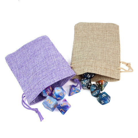 Zestaw 7 akrylowych kości RPG w zielonym kolorze ze złotymi gwiazdkami i cyframi | Akrylowe Kości Emerald Stars Lume Design