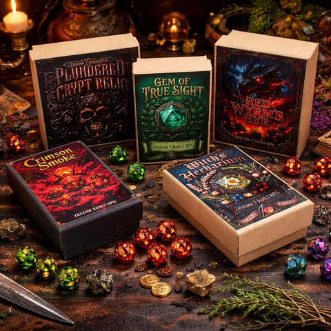 Metalowe ażurowe kości RPG w kształcie smoczych jaj ze wzorem chińskiego smoka | Kości Metalowe Serpent Dragon Eggs Lume Design