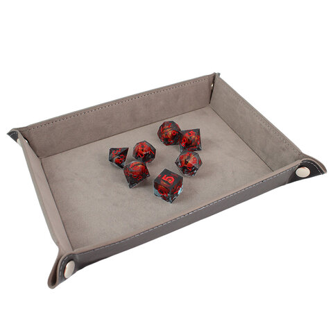 Zestaw kości RPG Red Wyrm's Eye Liquid Core z ruchomym czerwonym okiem smoka