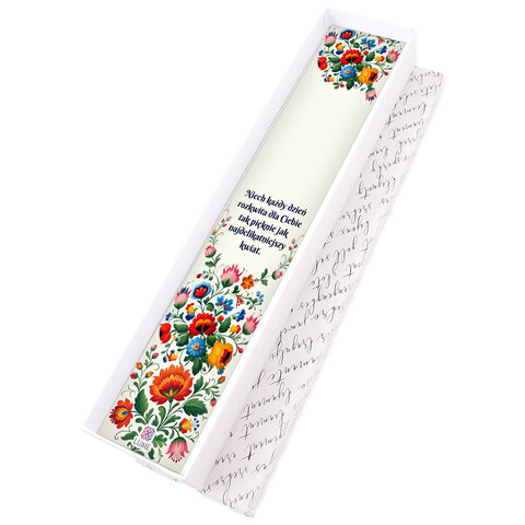 Zakładka do książki Ludowe Kwiaty Folk Prezent Nauczyciela