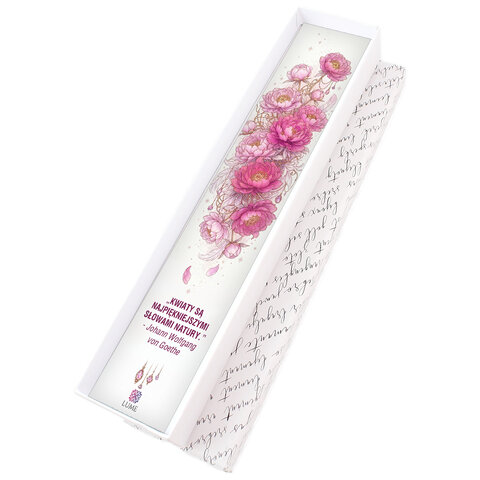 Zakładka do książki Kwiaty Piwonie Prezent Nauczyciela Mamy