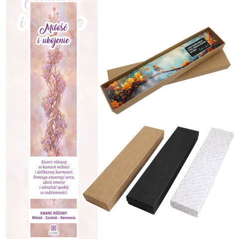 Cienka srebrna zakładka do książki piórko z zawieszką z kwarcu różowego i stalową różą, w ozdobnym pudełku prezentowym. Cienka srebrna zakładka do książki piórko z zawieszką z kwarcu różowego i stalową różą, w ozdobnym pudełku prezentowym.