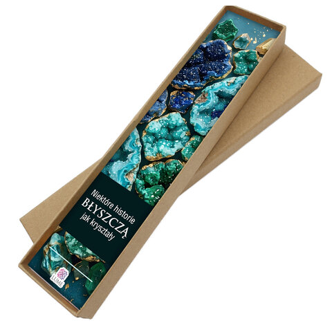 Zakładka do książki z antycznego brązu z motywem roślinnym, zielonymi kryształkami i mieniącą się, błyszczącą druzą z żywicy. Zakładka do książki z antycznego brązu z motywem roślinnym, zielonymi kryształkami i mieniącą się, błyszczącą druzą z żywicy.