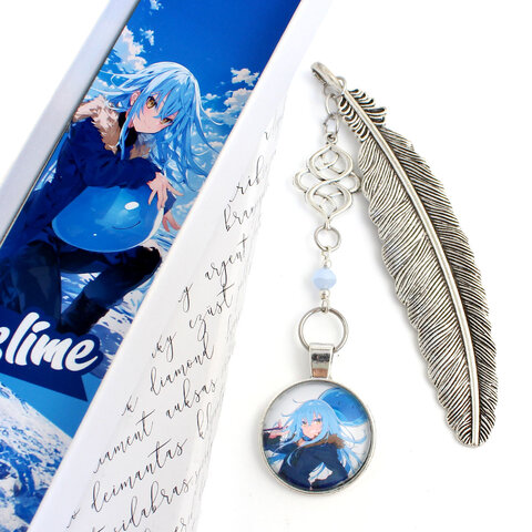 Zakładka do książki z postacią Rimuru Tempest z anime Slime, piórko – Lume Design