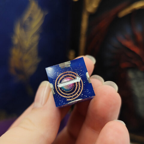 Zestaw kości wielościennych RPG planety galaktyczne ostre DnD