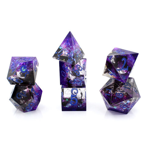 Kości RPG fioletowe – zestaw kości wielościennych do DnD