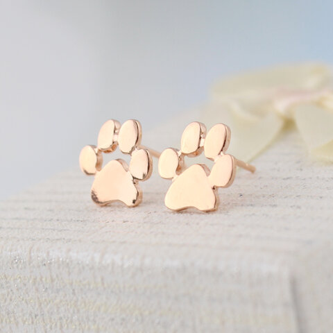 Złote kolczyki wkrętki - łapki - Rose Gold Złote kolczyki wkrętki - łapki - Rose Gold